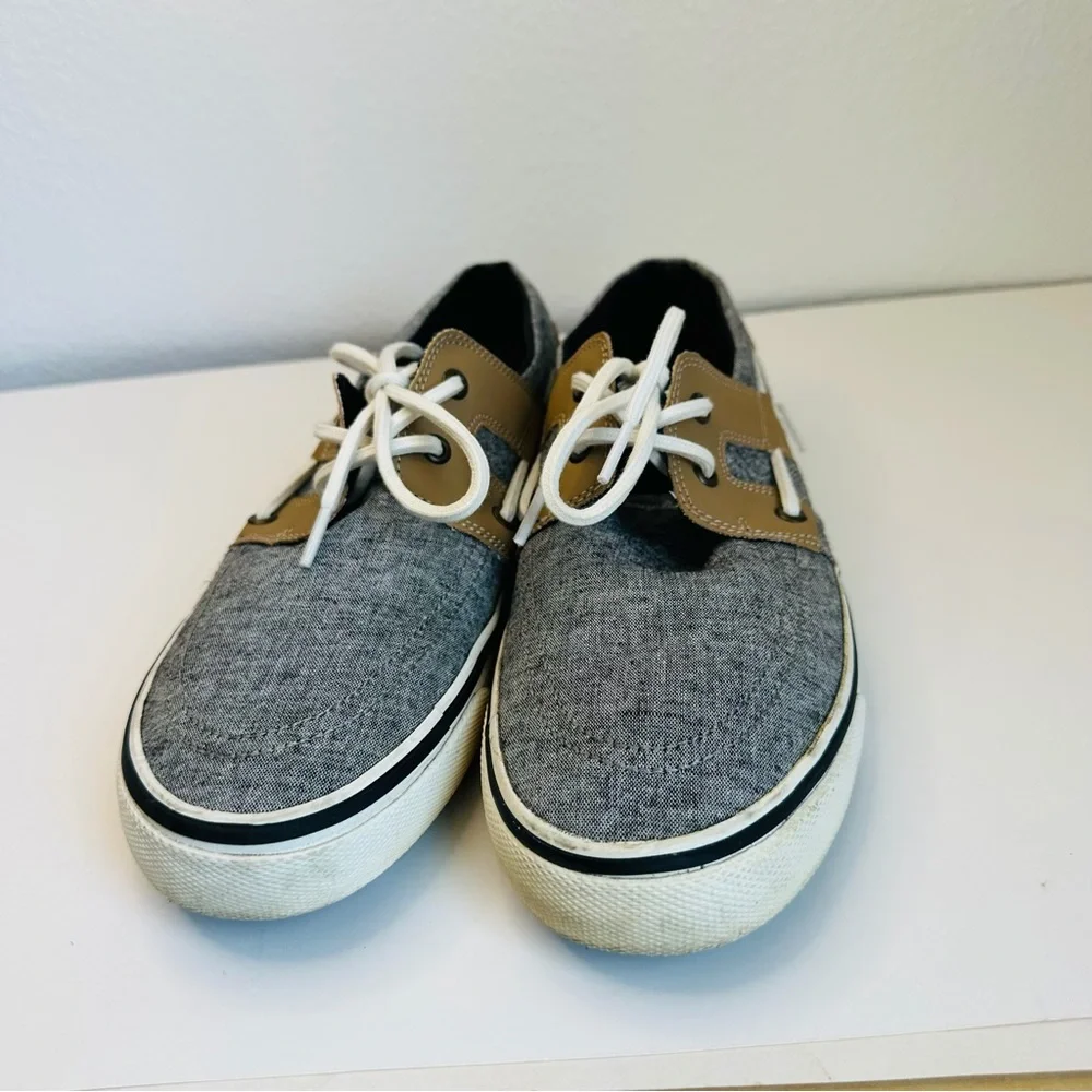 Tommy Bahama Gray Tan Boat Shoes‎ Men’s Size 9D